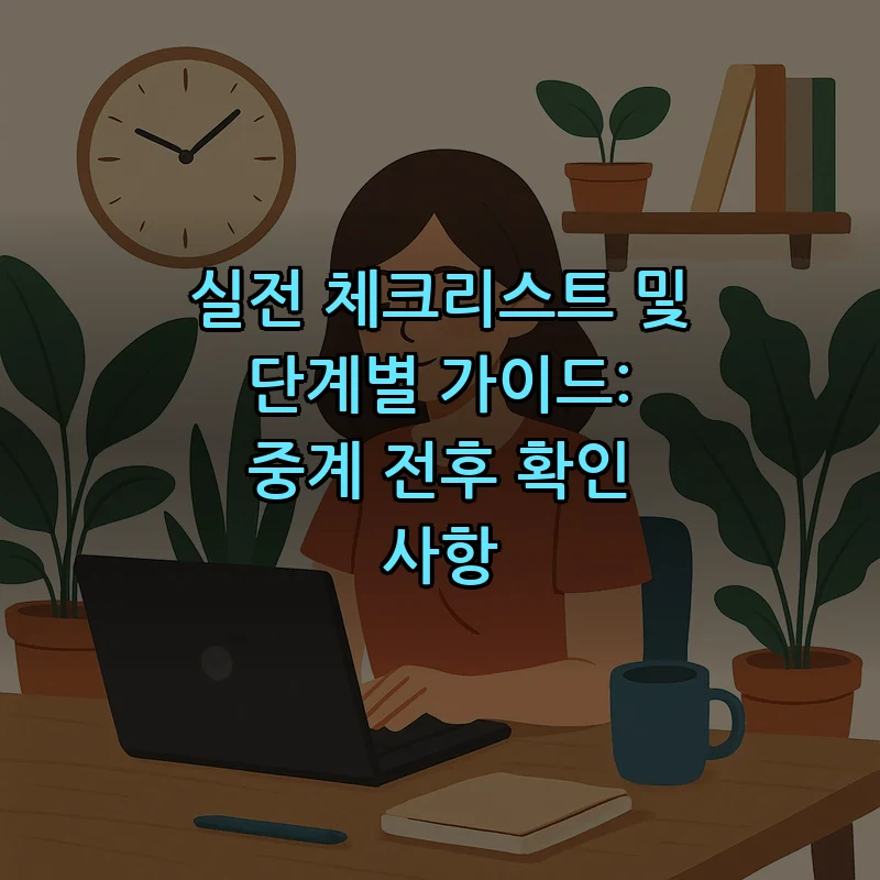 실전 체크리스트 및 단계별 가이드: 중계 전후 확인 사항