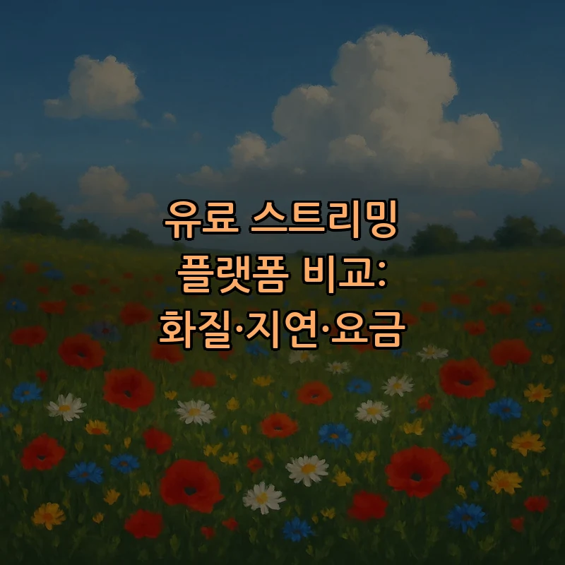 유료 스트리밍 플랫폼 비교: 화질·지연·요금