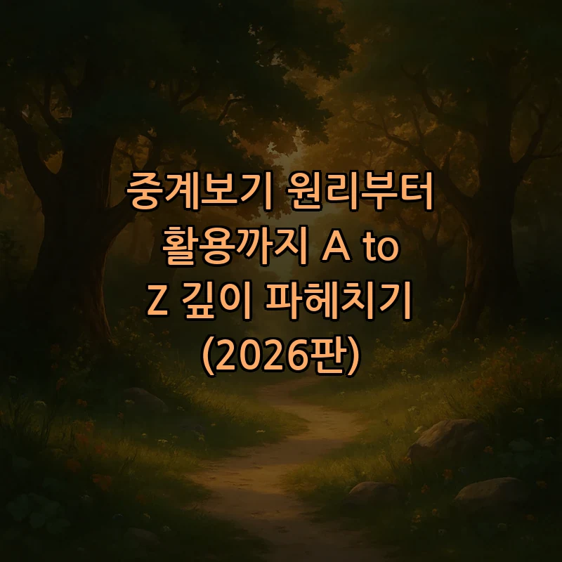 중계보기 원리부터 활용까지 A to Z 깊이 파헤치기 (2026판) 커버 이미지