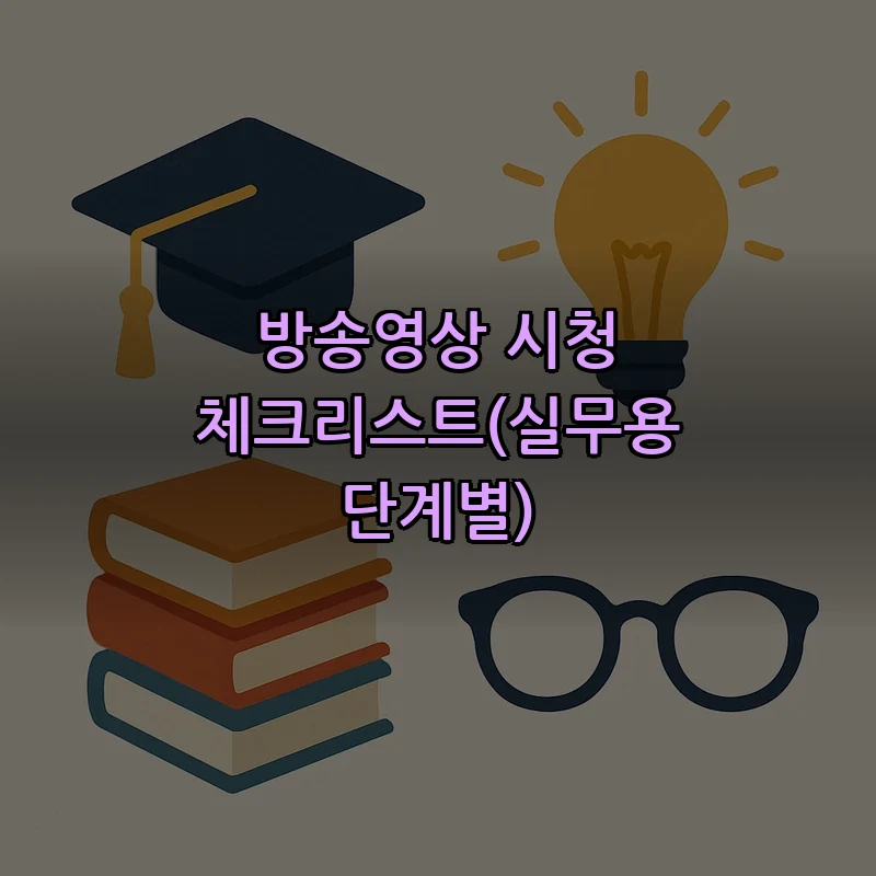 방송영상 시청 체크리스트(실무용 단계별)