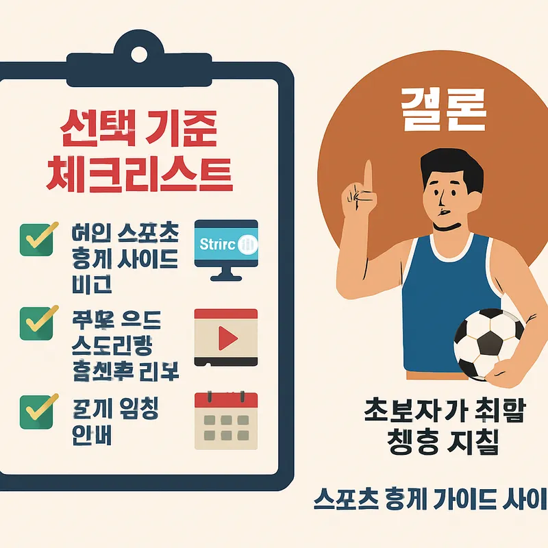 선택 기준 체크리스트와 결론: 초보자가 취할 행동 지침