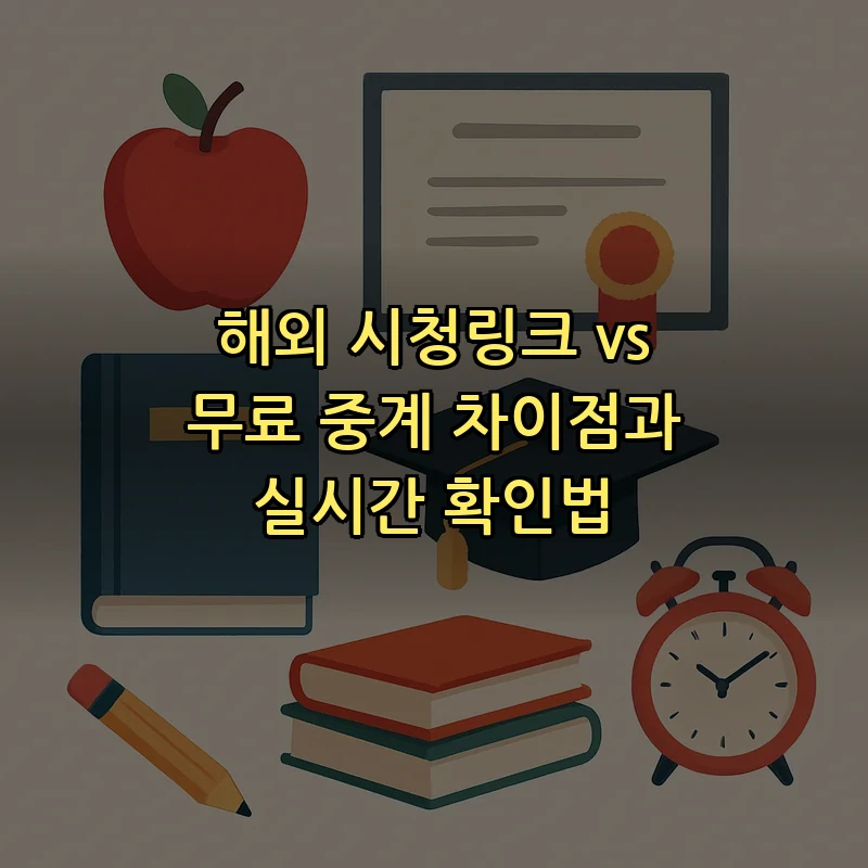 해외 시청링크 vs 무료 중계 차이점과 실시간 확인법 커버 이미지