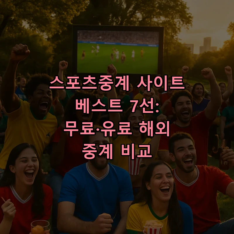 스포츠중계 사이트 베스트 7선: 무료·유료 해외 중계 비교 커버 이미지