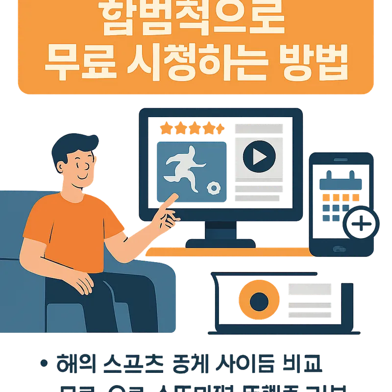 스포츠중계 합법적으로 무료 시청하는 방법 2026 실전 가이드 커버 이미지