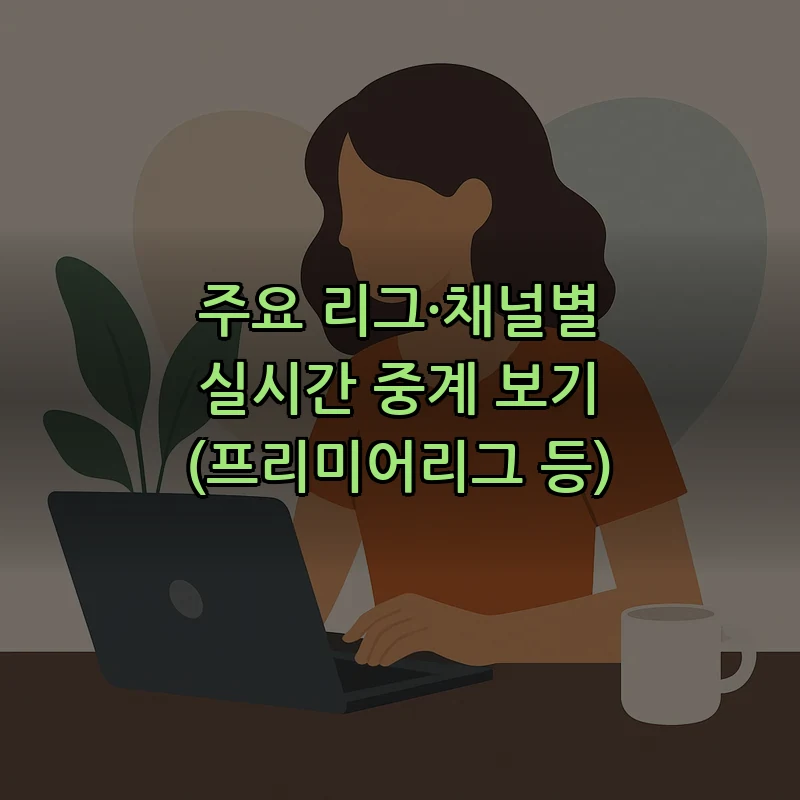 주요 리그·채널별 실시간 중계 보기 (프리미어리그 등)