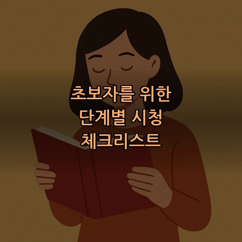 초보자를 위한 단계별 시청 체크리스트