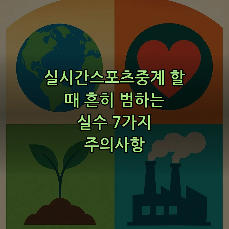 실시간스포츠중계 할 때 흔히 범하는 실수 7가지 주의사항 커버 이미지