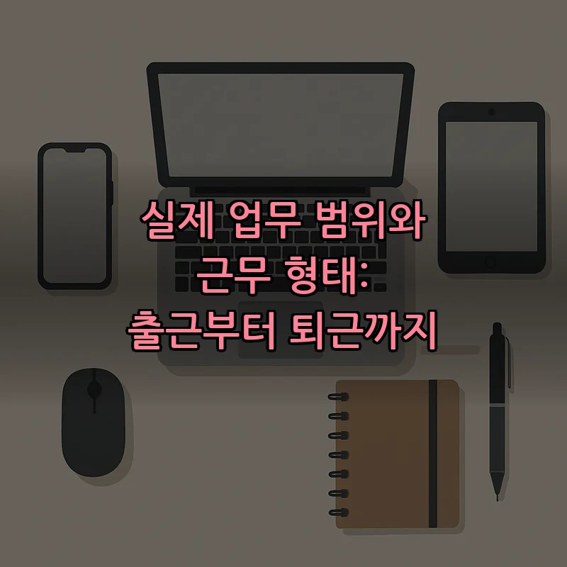 실제 업무 범위와 근무 형태: 출근부터 퇴근까지