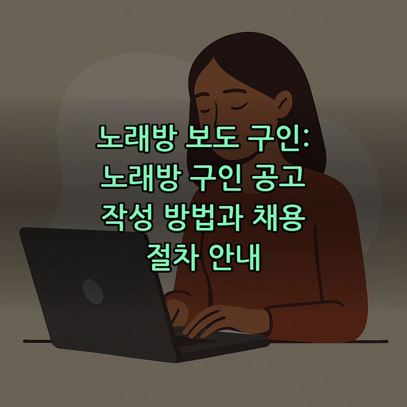 노래방 보도 구인: 노래방 구인 공고 작성 방법과 채용 절차 안내 커버 이미지