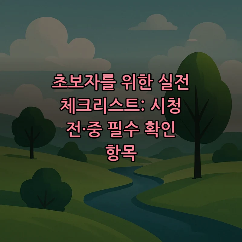 초보자를 위한 실전 체크리스트: 시청 전·중 필수 확인 항목