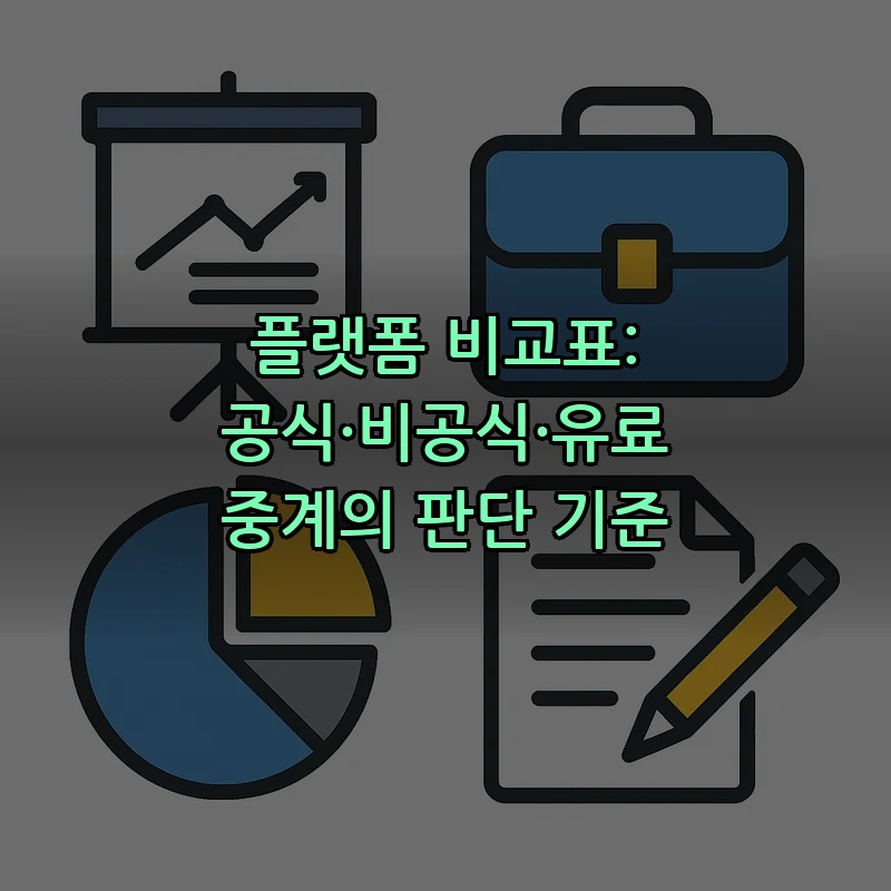 플랫폼 비교표: 공식·비공식·유료 중계의 판단 기준