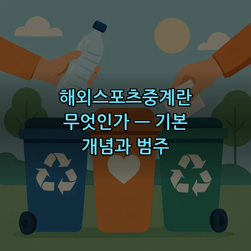 해외스포츠중계란 무엇인가 — 기본 개념과 범주