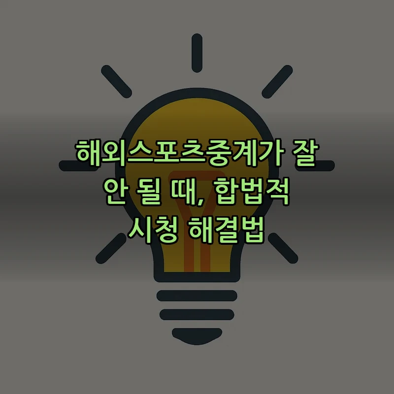 해외스포츠중계 합법적 시청 경로 총정리