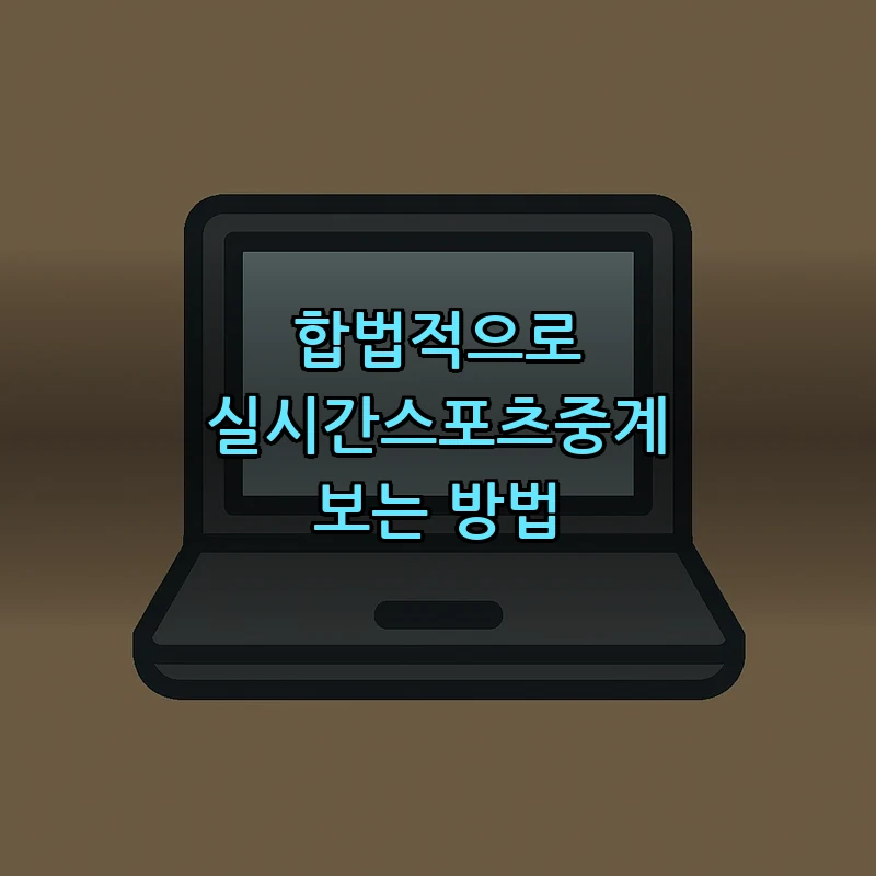 합법적으로 실시간스포츠중계 보는 방법