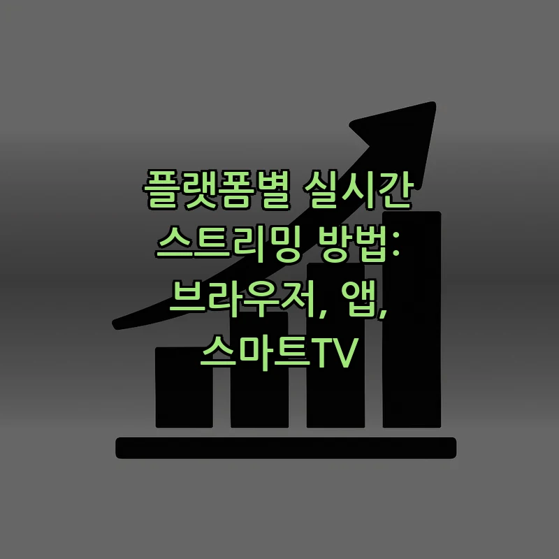 플랫폼별 실시간 스트리밍 방법: 브라우저, 앱, 스마트TV