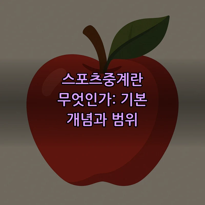 스포츠중계란 무엇인가: 기본 개념과 범위