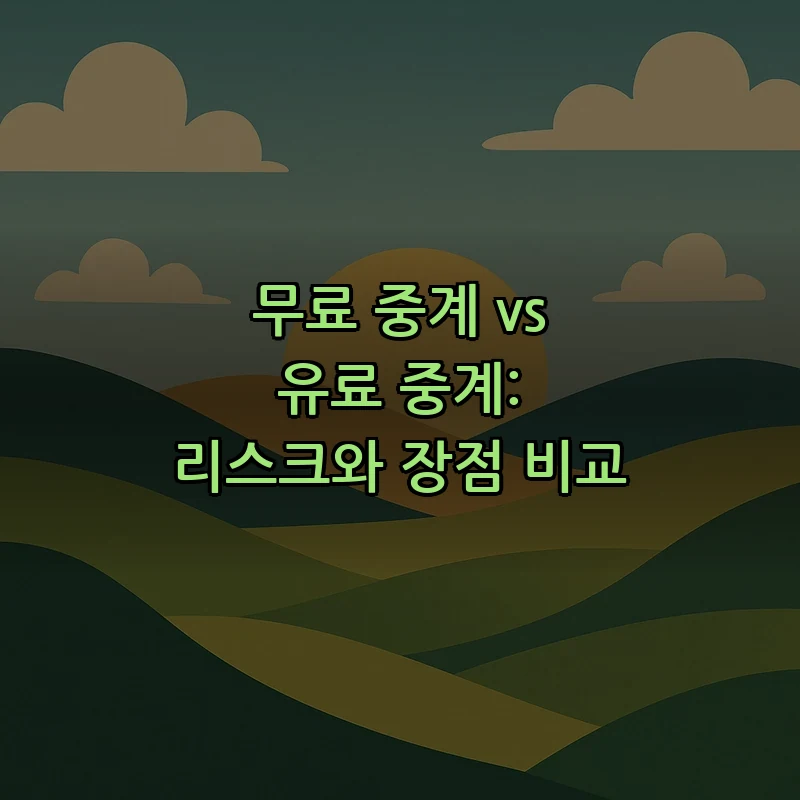 무료 중계 vs 유료 중계: 리스크와 장점 비교