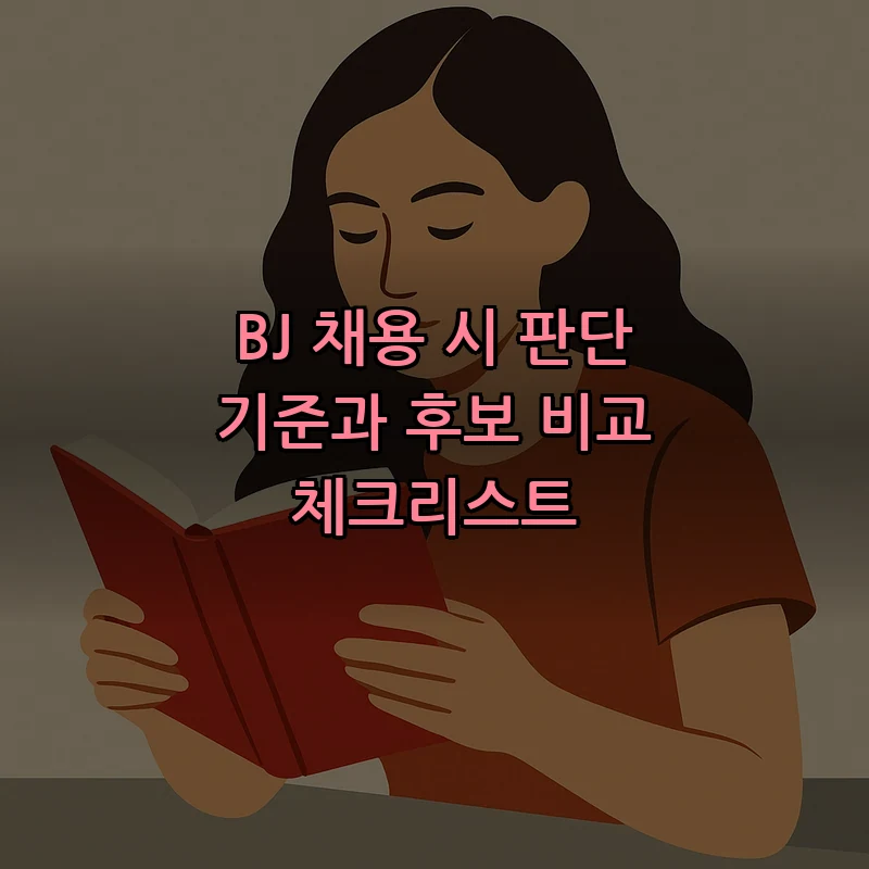 BJ 채용 시 판단 기준과 후보 비교 체크리스트