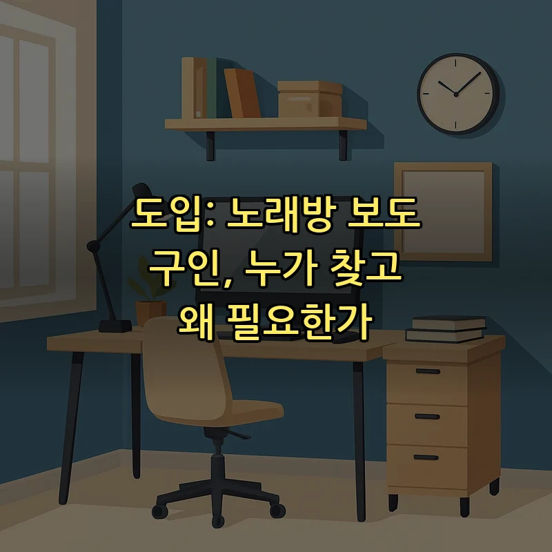 도입: 노래방 보도 구인, 누가 찾고 왜 필요한가