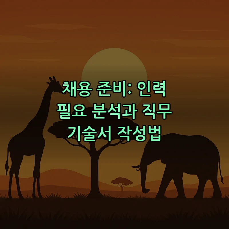 채용 준비: 인력 필요 분석과 직무 기술서 작성법