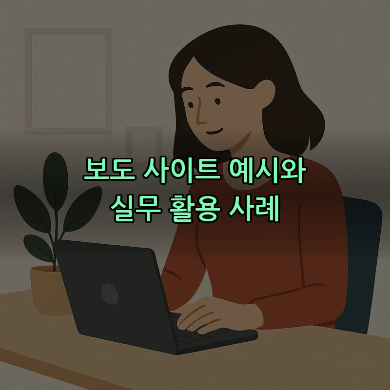 보도 사이트 예시와 실무 활용 사례