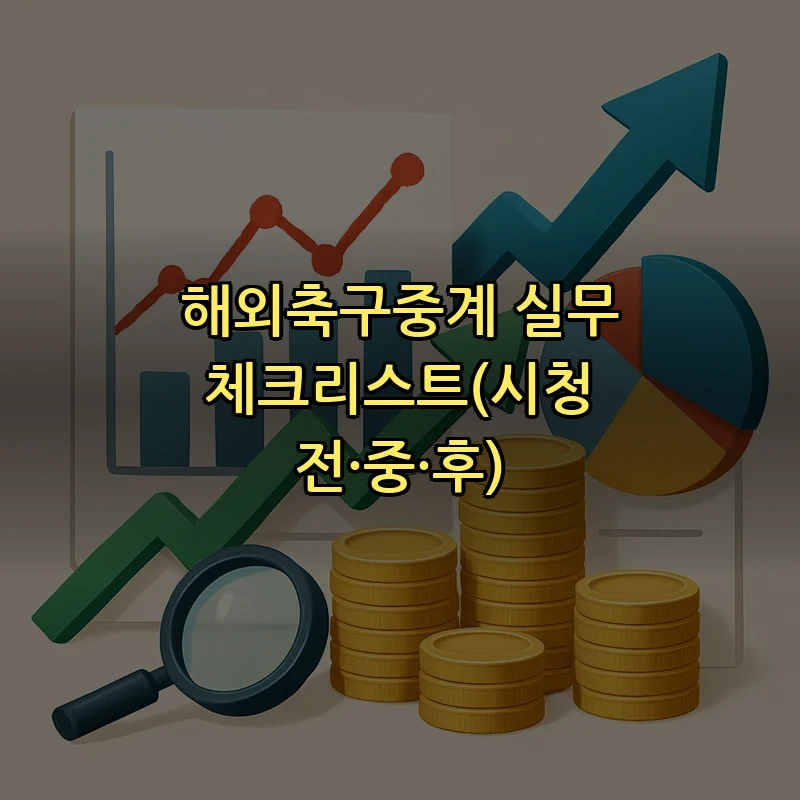 해외축구중계 실무 체크리스트(시청 전·중·후)