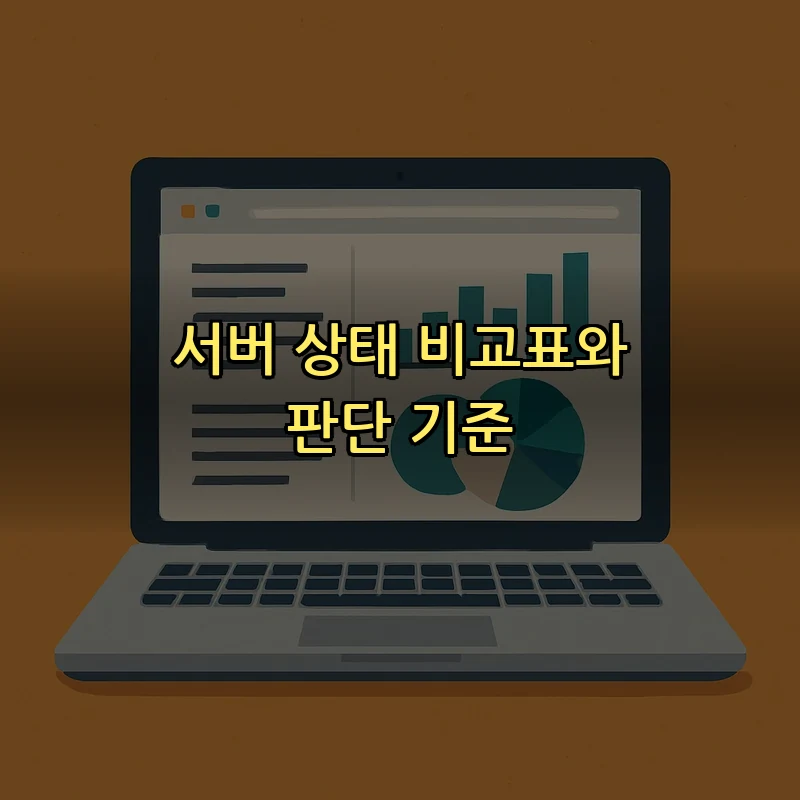 서버 상태 비교표와 판단 기준