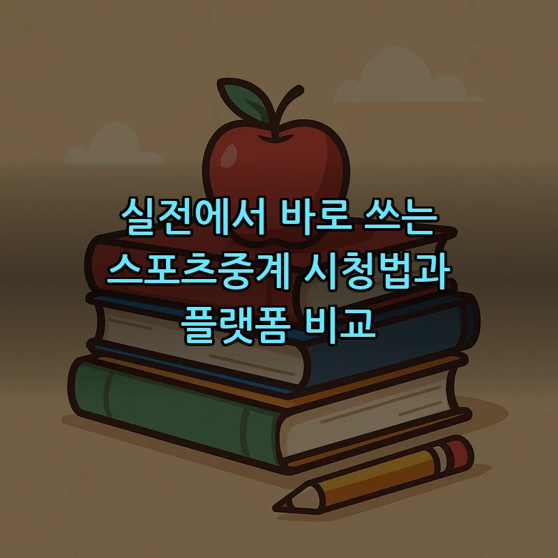 초보자를 위한 실전 스포츠중계 시청법