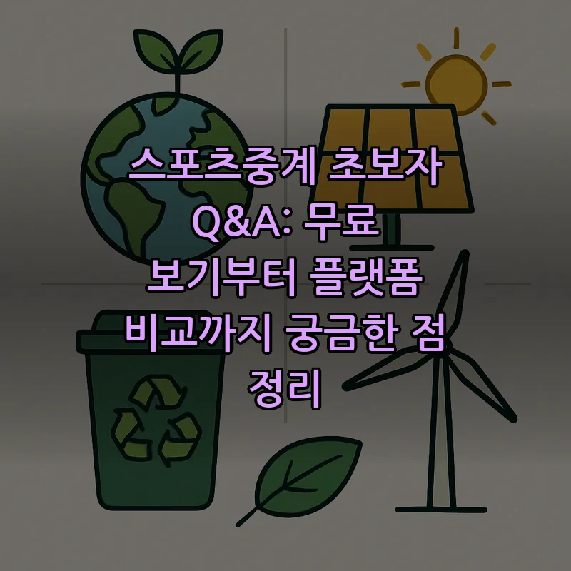 스포츠중계 초보자를 위한 Q&A: 무료 보기부터 플랫폼 비교까지
