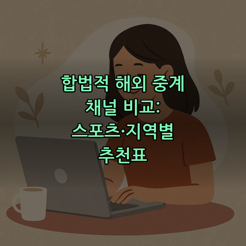 합법적 해외 중계 채널 비교: 스포츠·지역별 추천표