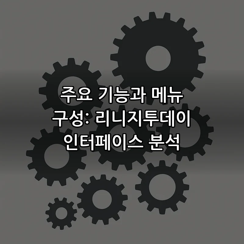 주요 기능과 메뉴 구성: 리니지투데이 인터페이스 분석