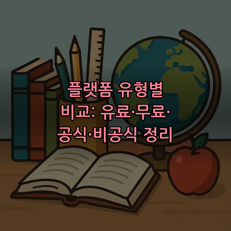 플랫폼 유형별 비교: 유료·무료·공식·비공식 정리