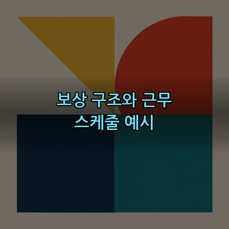 보상 구조와 근무 스케줄 예시