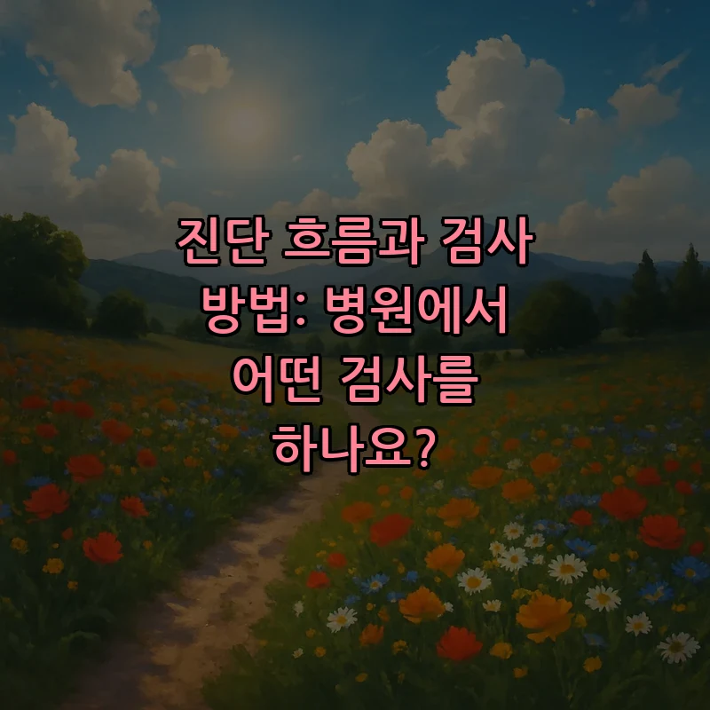 진단 흐름과 검사 방법: 병원에서 어떤 검사를 하나요?