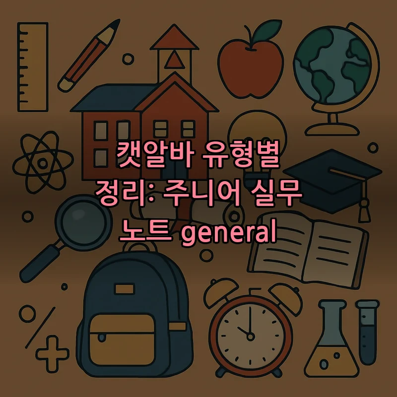 캣알바 유형별 정리: 주니어 실무 노트 general 커버 이미지