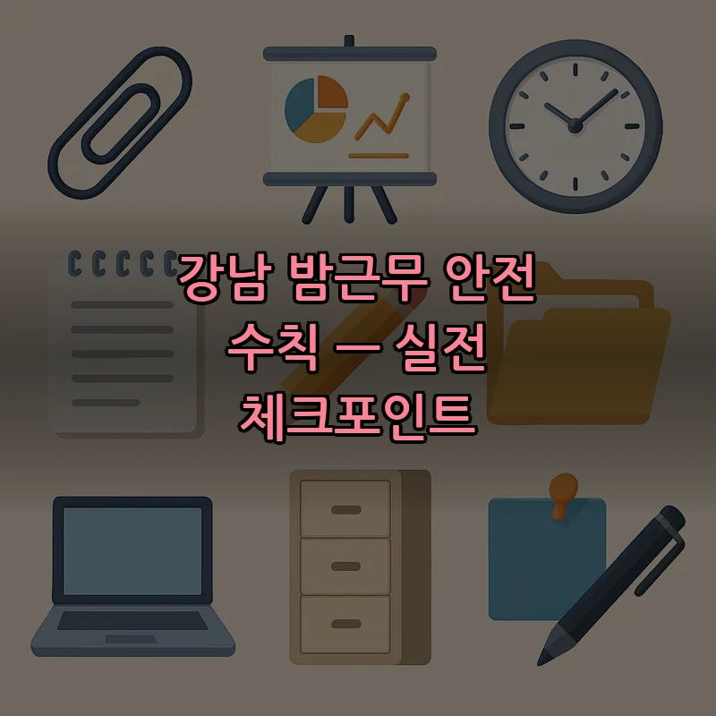 강남 밤근무 안전 수칙 — 실전 체크포인트