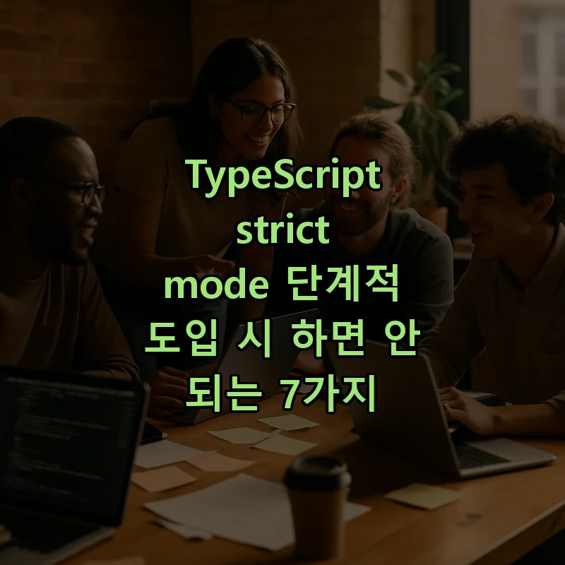 TypeScript strict mode 단계적 도입, 주의할 점 7가지