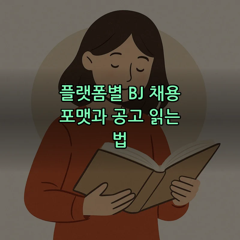 플랫폼별 BJ 채용 포맷과 공고 읽는 법