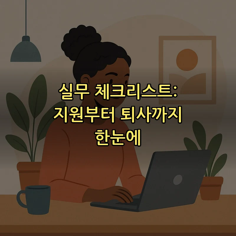 실무 체크리스트: 지원부터 퇴사까지 한눈에