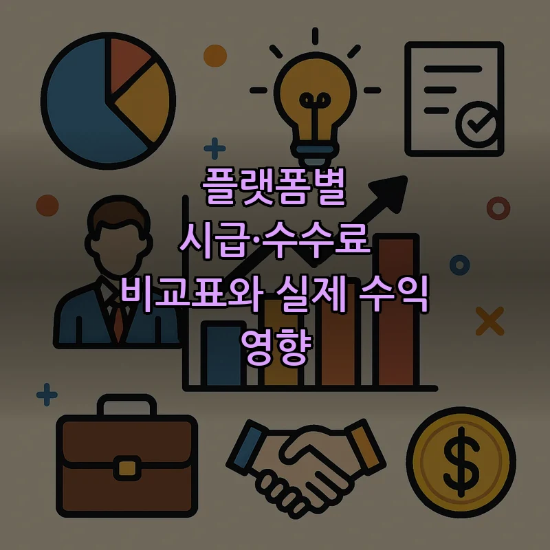 플랫폼별 시급·수수료 비교표와 실제 수익 영향