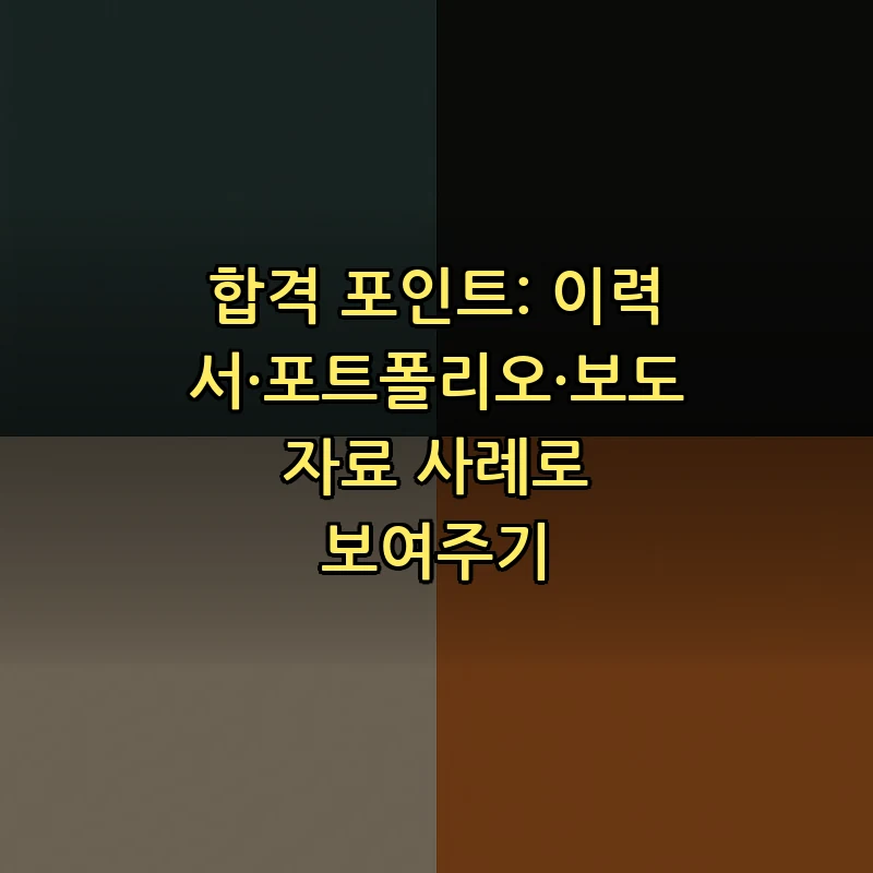 합격 포인트: 이력서·포트폴리오·보도자료 사례로 보여주기