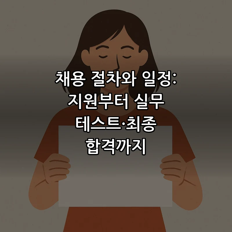 채용 절차와 일정: 지원부터 실무 테스트·최종 합격까지