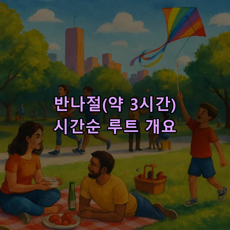 반나절(약 3시간) 시간순 루트 개요