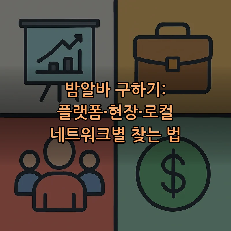 밤알바 구하기: 플랫폼·현장·로컬 네트워크별 찾는 법