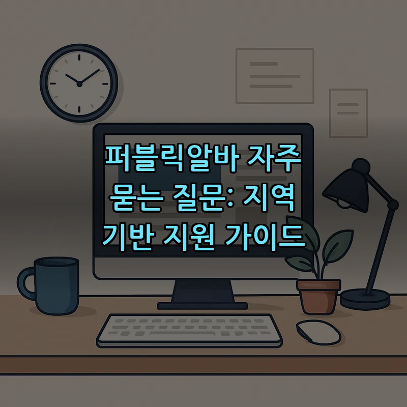 퍼블릭알바 자주 묻는 질문: 지역 기반 지원 가이드 커버 이미지