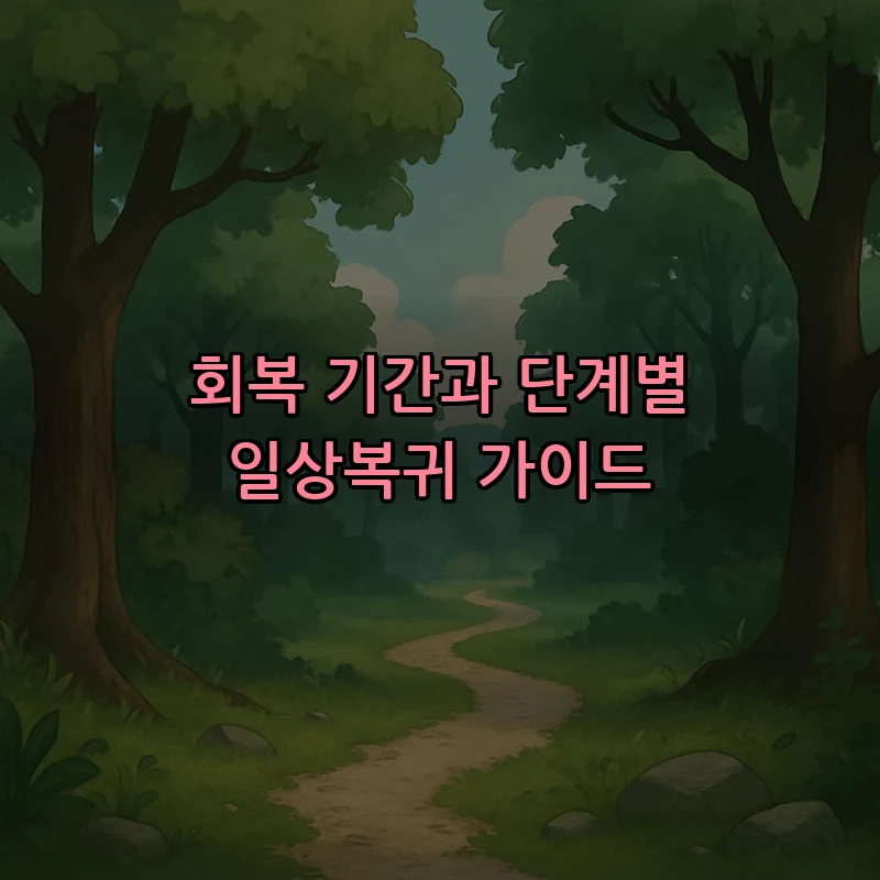 회복 기간과 단계별 일상복귀 가이드