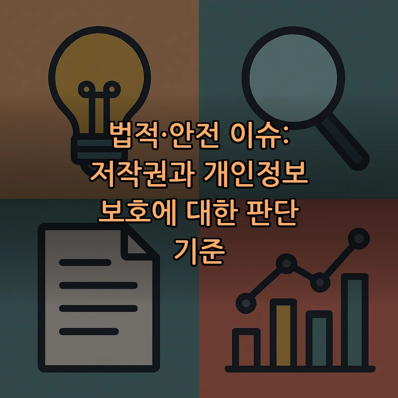 법적·안전 이슈: 저작권과 개인정보 보호에 대한 판단 기준