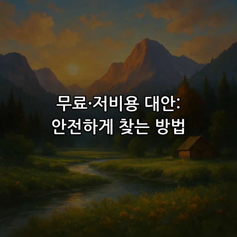 무료·저비용 대안: 안전하게 찾는 방법