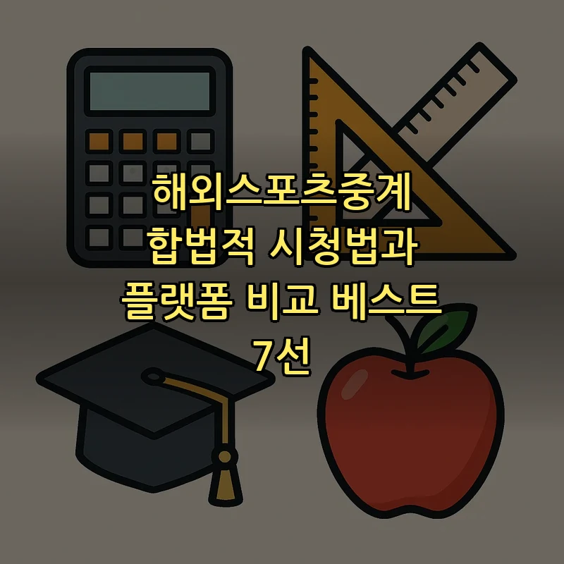해외스포츠중계 합법적 시청법과 플랫폼 비교 베스트 7선 커버 이미지