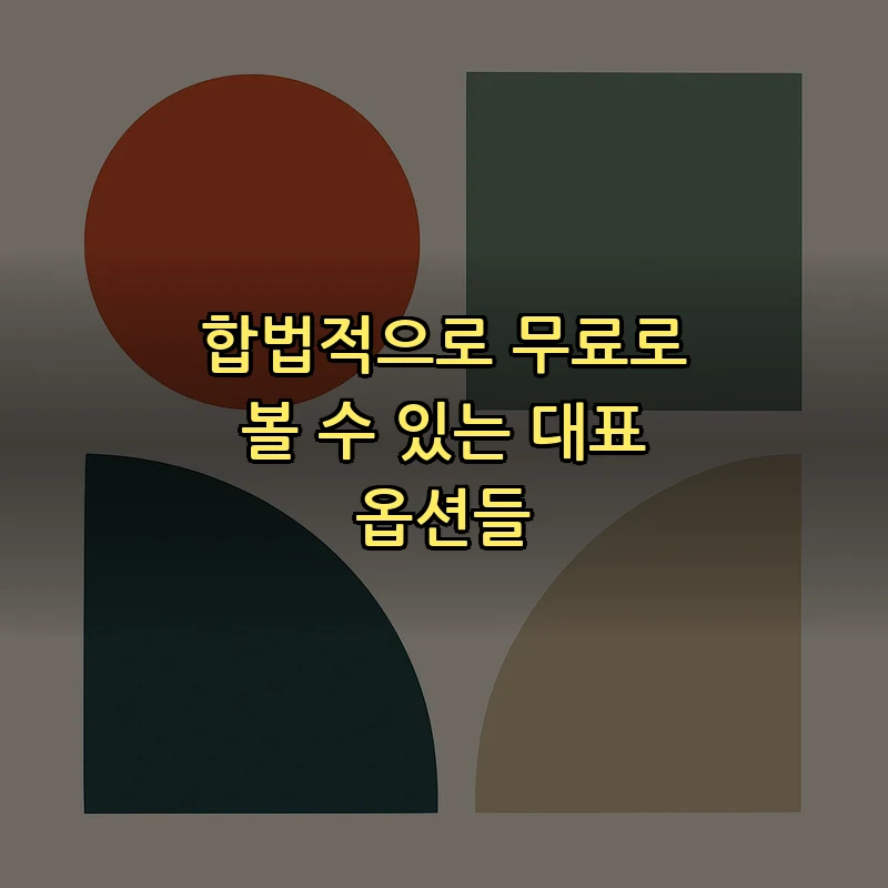 합법적으로 무료로 볼 수 있는 대표 옵션들